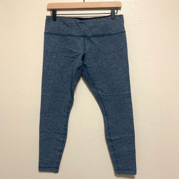 lululemon athletica Pants - Lululemon teal gray herringbone leggings